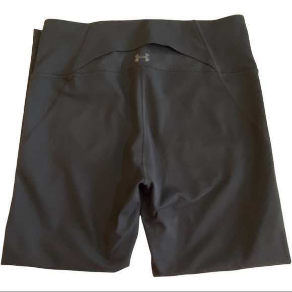 Under Armour High Rise Two Tone Black Gray Dotted Capri Leggings 4548 - Picture 3 of 7